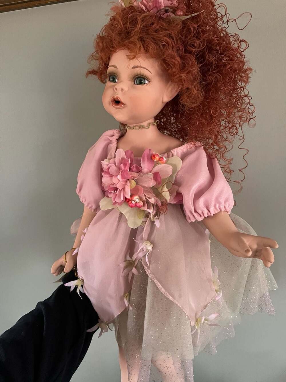 Vintage Show-Stoppers Petunia Porcelain Fairy Doll 22-inch Red Hair - Picture 2 of 10